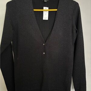 Woman’s Black Cardigan Sweater